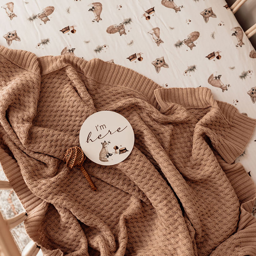 Snuggle Hunny, Diamond Knit Baby Blanket, Rosa - Hello & Co