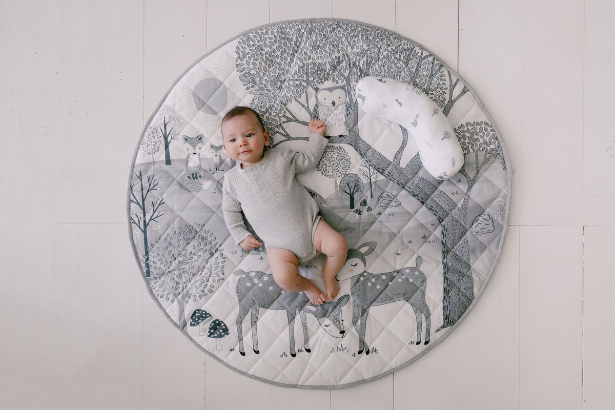 Woodland Water Resistant Playmat & Tummy Time Pillow