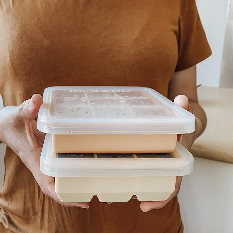 Baby Food and Breast Milk Freezer Tray - 9 Compartments - Apricot