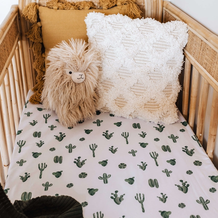 Cactus | Fitted Cot Sheet