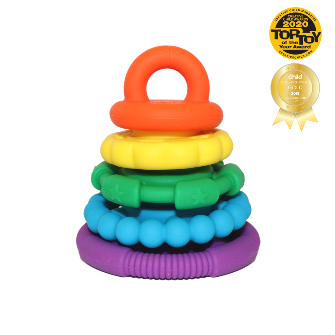 RAINBOW STACKER AND TEETHER TOY - Bright