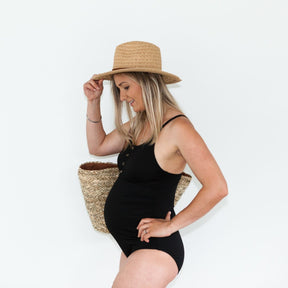 Ribbed One Piece Swimsuit | Black