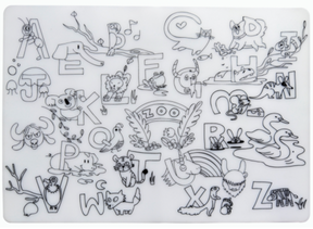 Reusable Silicone Colouring Placemat - The Zoo