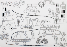 Reusable Silicone Colouring Placemat - The Street