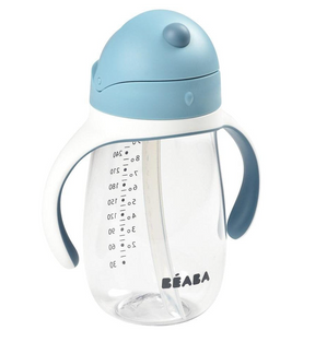 BEABA 2 IN 1 STRAW LEARNING CUP - WINDY BLUE