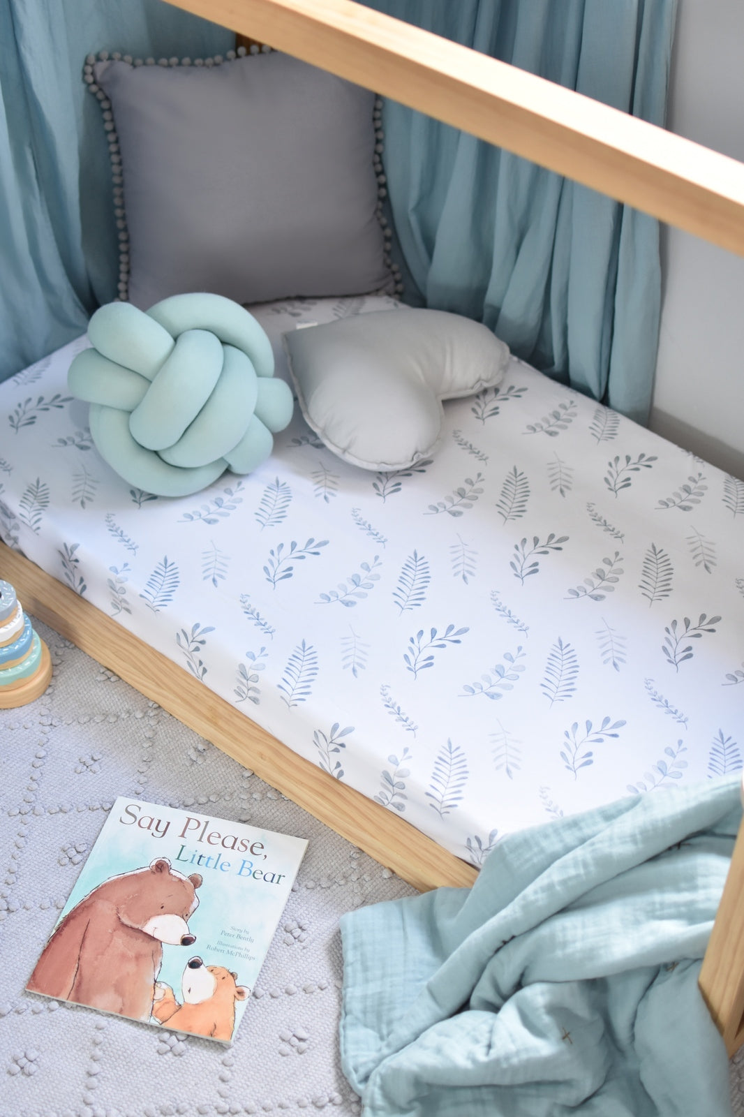 Wild Fern Fitted Cot Sheet