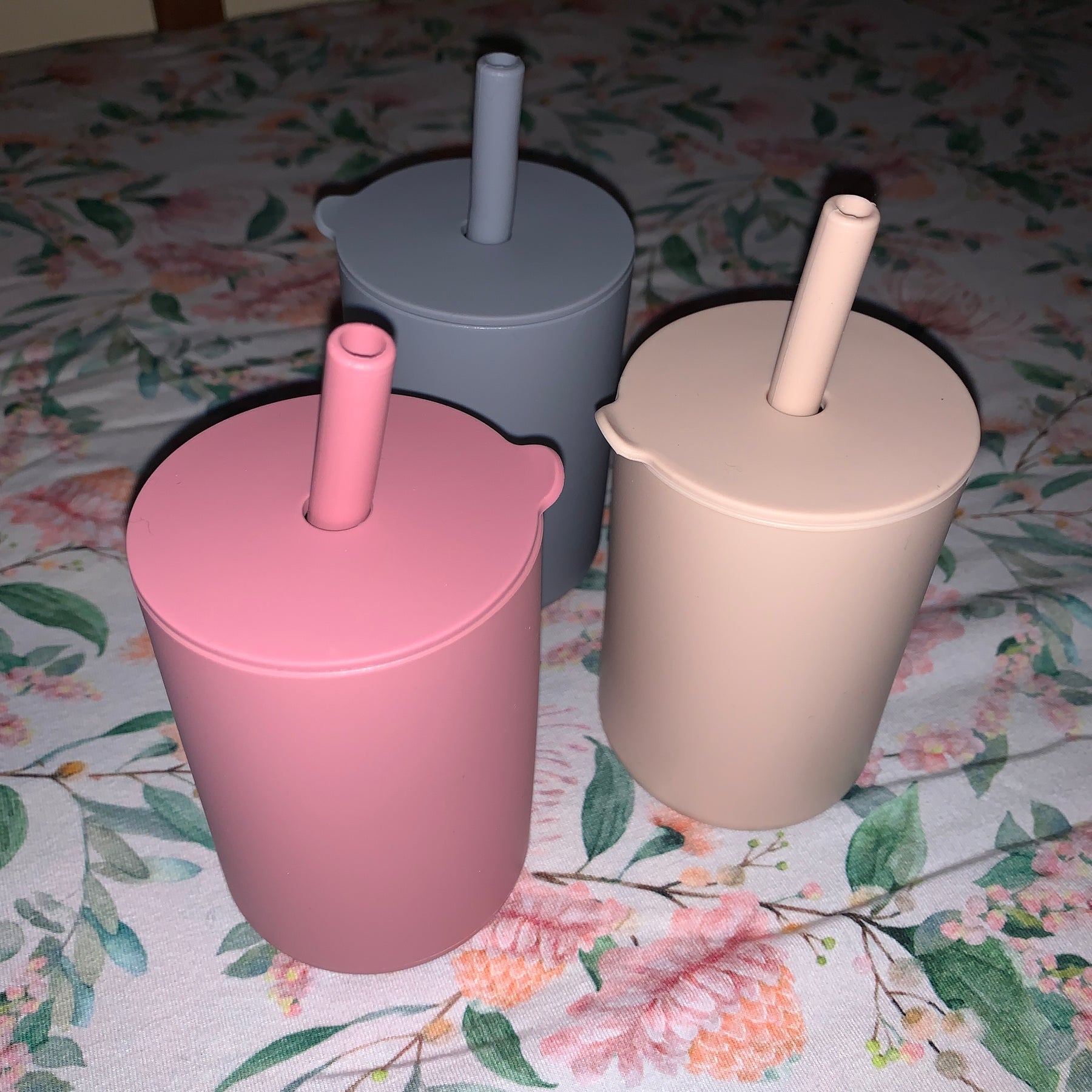 Silicone Smoothie Cup + Straw - Three Colour Options