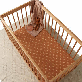 Bronze Palm Fitted Cot Sheet
